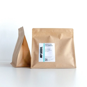 Saatgut-Verkaufspouches 500 g und 1 kg mit MP SEEDS-Logo