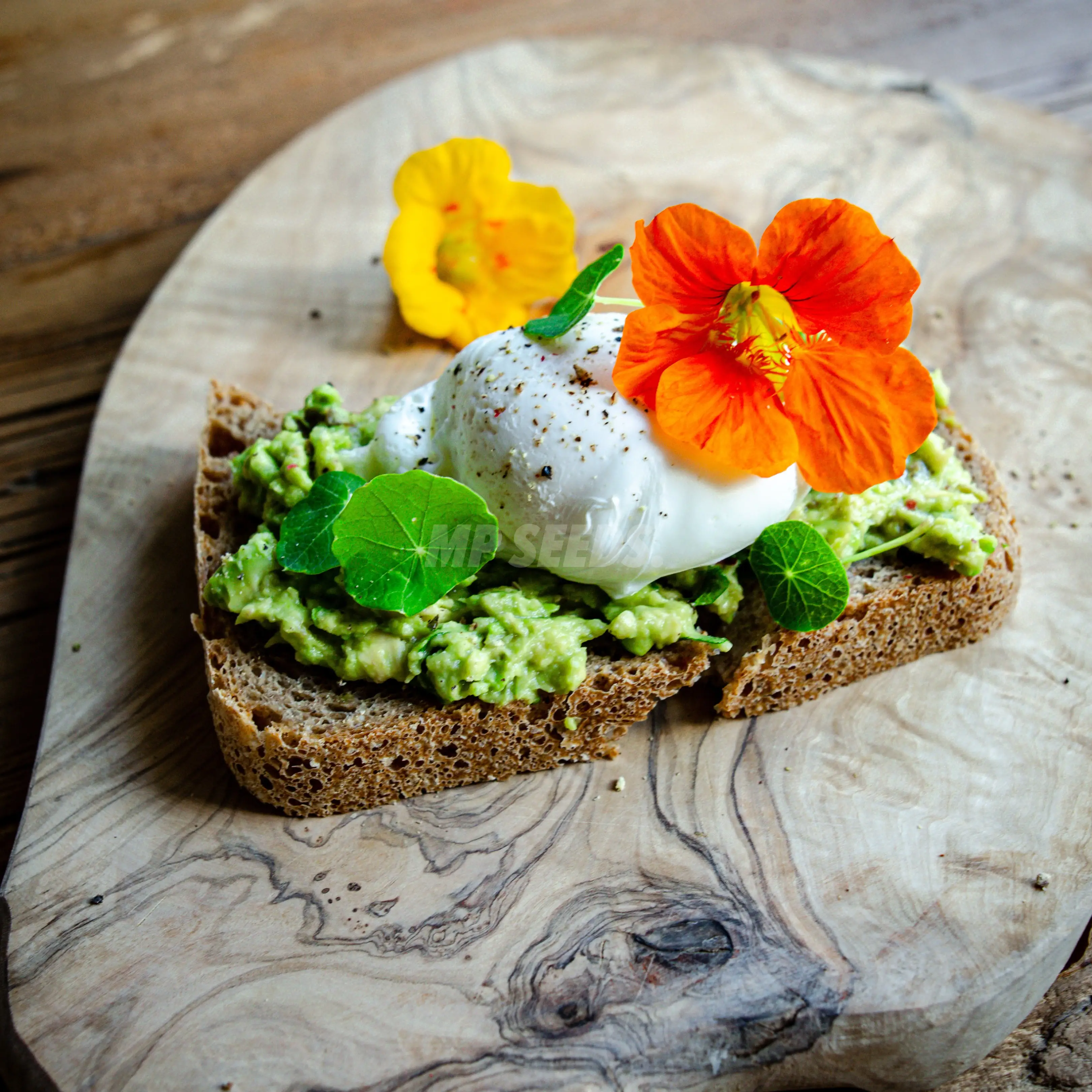 Cremiger Avocado- & Microgreens-Aufstrich mit pochiertem Ei